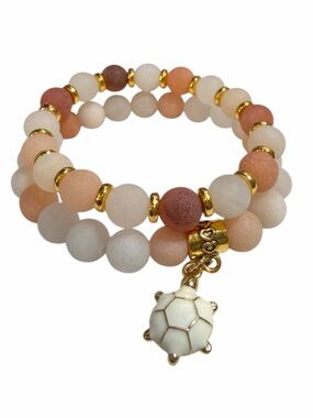 Golden Tide Turtle Duo Bracelet Set